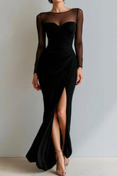 Cabernet Bateau Ausschnitt Meerjungfrau Ballkleid